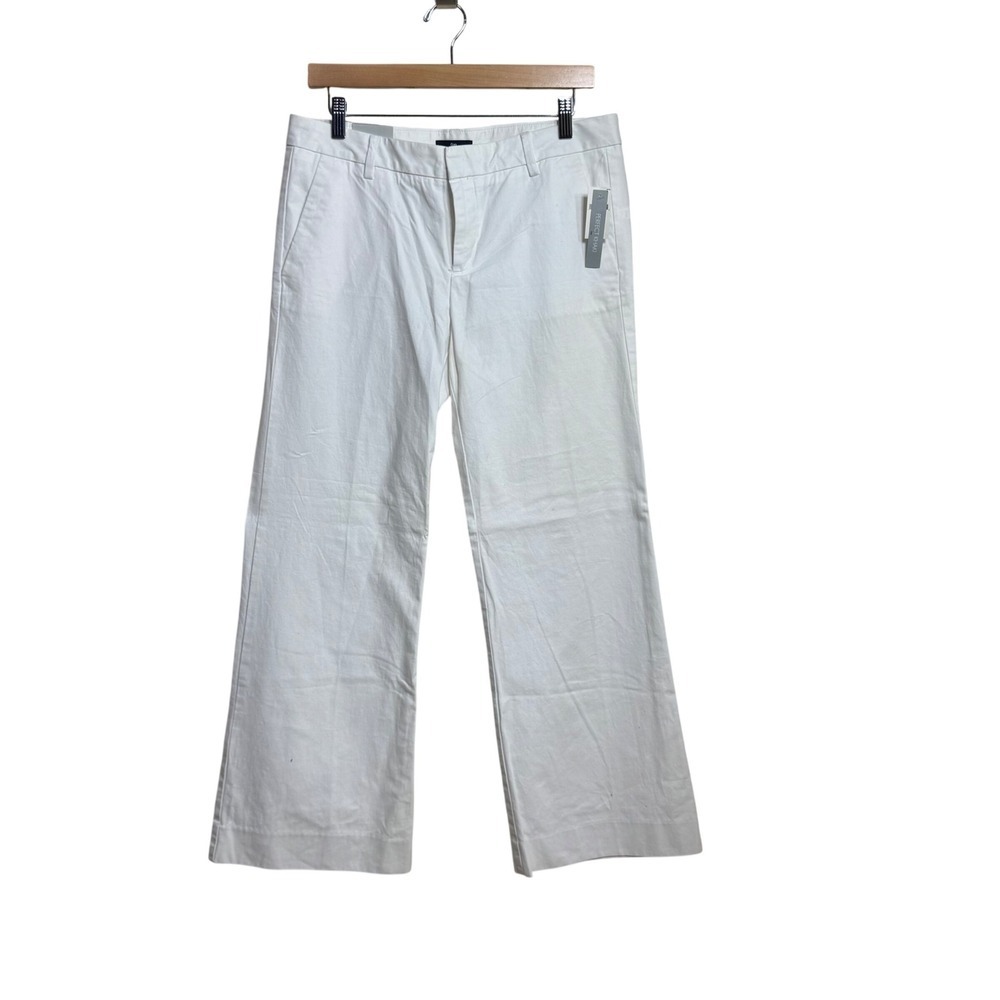 GAP Perfect Khaki Ankle Pants White Size 8 Women's Cotton Blend